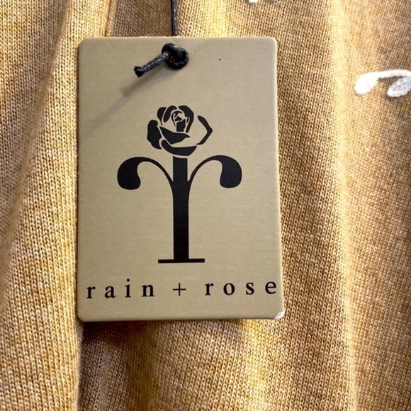 NWT RAIN + ROSE Brown Beige IVORY EMBROIDERED Polyester & Angora Sweater Sz S - Picture 3 of 8
